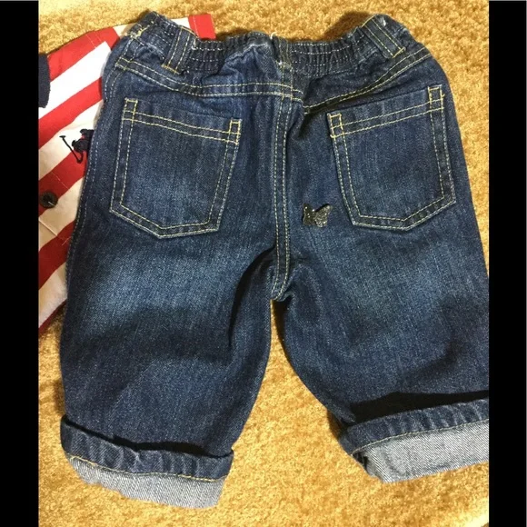 US POLO ASSOCIATION INFANT JEANS and SHIRT 3-6 mo. - Picture 5 of 8